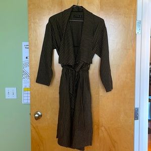 striped sweater trench